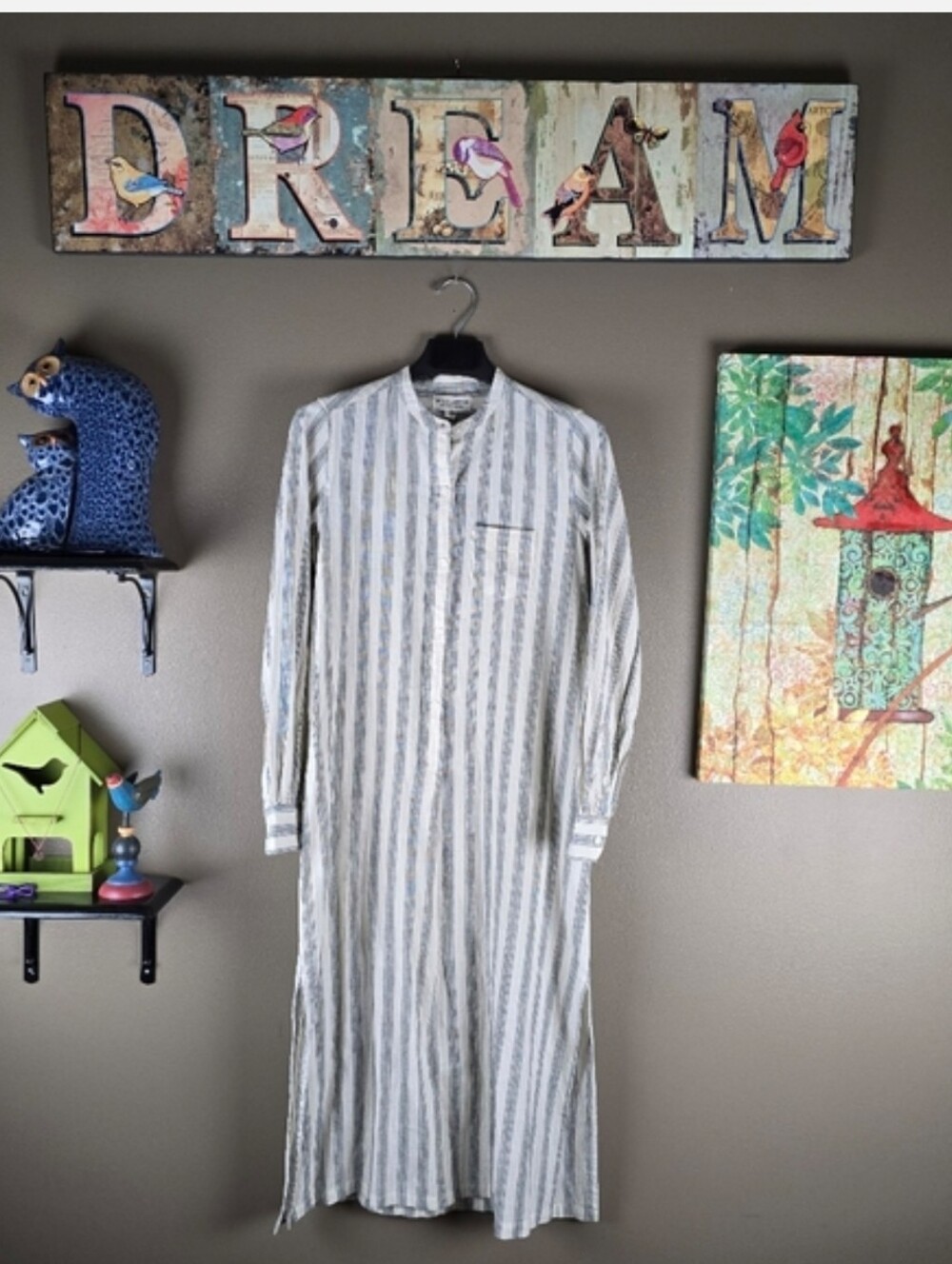 Nili Lotan FLAWED Striped Button Dress Small